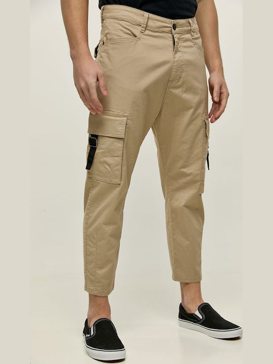 Hose Cargo Elastisch Beige