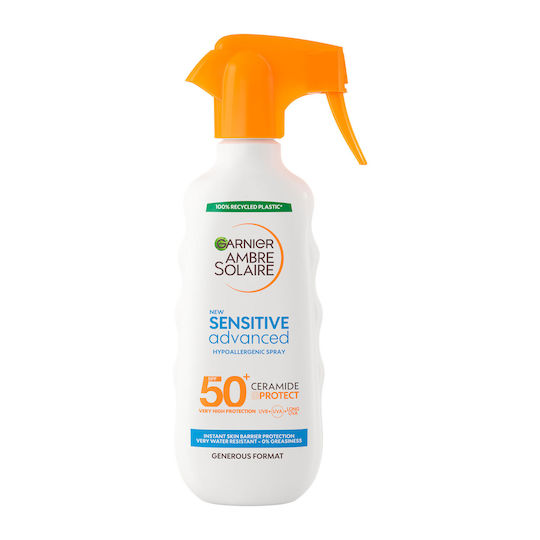 Garnier Ambre Solaire Sensitive Advanced Ceramide Protect Hypoallergenic Αντηλιακή Κρέμα Σώματος SPF50 σε Spray 270ml