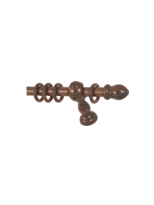 Wooden curtain rod OEM F23 Brown - 120cm