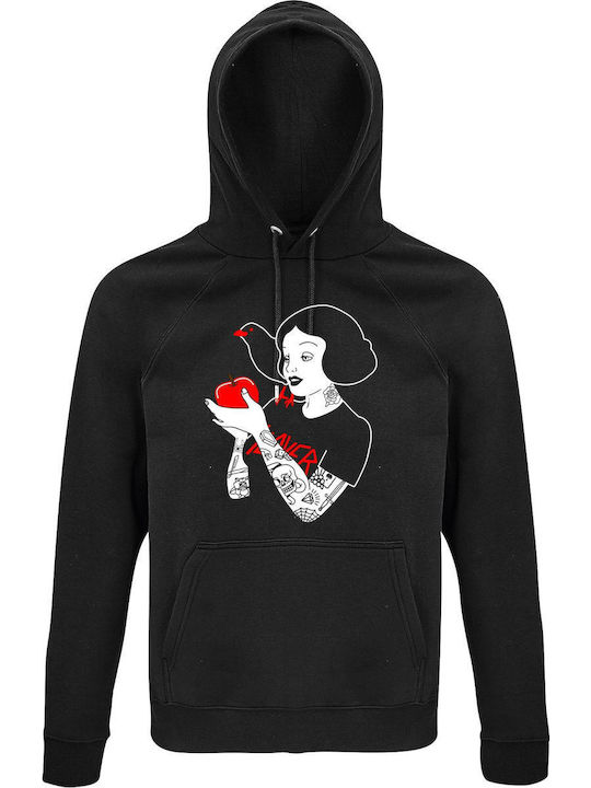 Hoodie Unisex Bio "Metal Snow White Slayer" Schwarz