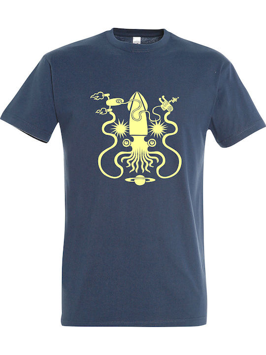 T-shirt Unisex " Space Squid " Denim