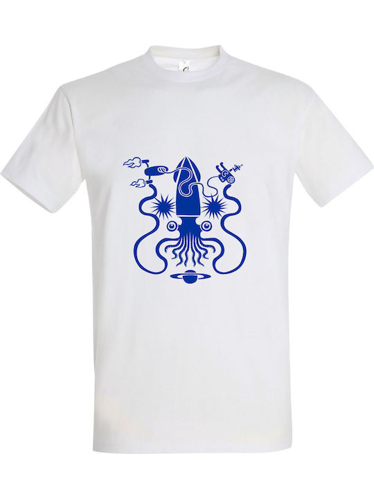 T-Shirt Unisex "Space Squid" Weiß