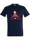 Tricou unisex "Dying For Like and Love Skeleton" Bleu Marine