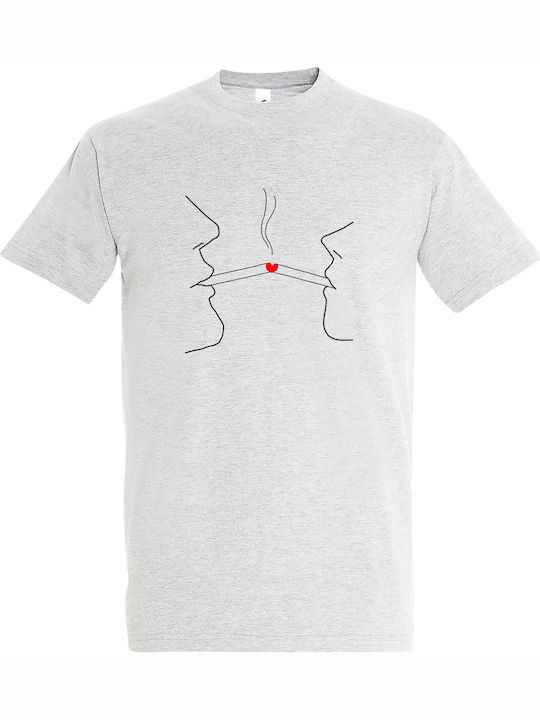 T-Shirt Unisex "Smoking Love" Asche