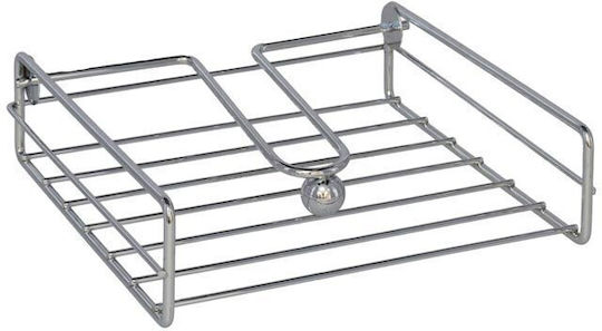 Metallic Napkin Holder Silver 19x19x5cm AT0000507