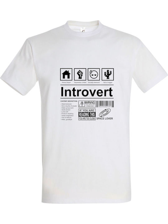 Tricou Unisex "Semnificația introvertitului" Alb