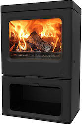 Charnwood Skye 7 Metalic Soba pe lemne 7.3kW Negru