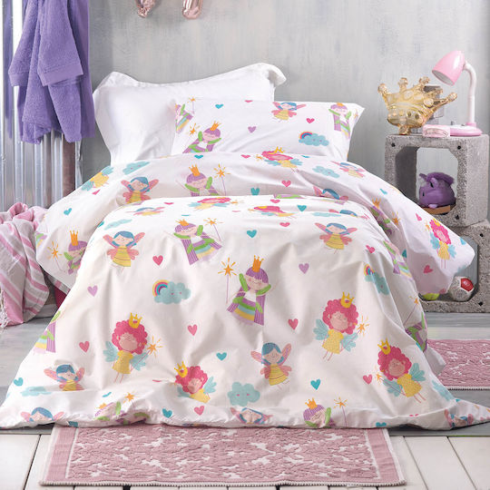 Rythmos Fairies Детски калъфи за възглавници от 100% памук 50x70cm Многоцветни