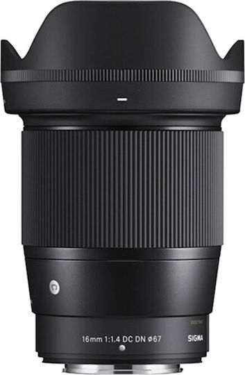 Sigma Crop Φωτογραφικός Φακός 16mm f/1.4 DC DN Contemporary Wide Angle για Nikon Z Mount Μαύρος
