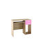 No 8 Kinderschreibtisch aus Melamin Oak-Pink 100x55x80cm
