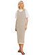 Summer Midi Dress Seed Pearl