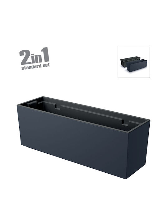 Marhome Urbi Case Planter Box 77x24.6cm Charcoal 09-DUC800-S433