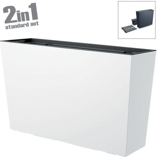 Marhome Urbi Case Кутия за саксии Пластмаса Бял 77x23.5x68.6см.
