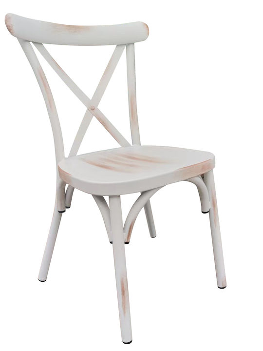 Aluminum Outdoor Chair Chad White 44x52x87cm