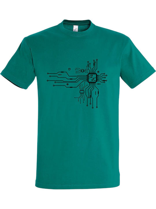 T-shirt Unisex " CPU Heart " Emerald