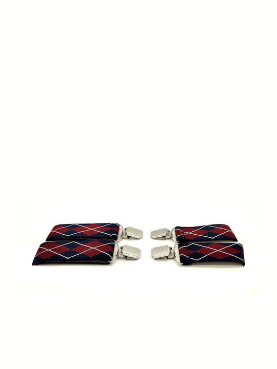 BRACELETS PLAID BLUE RED WITH WHITE DETAILS 3.5CM TR21