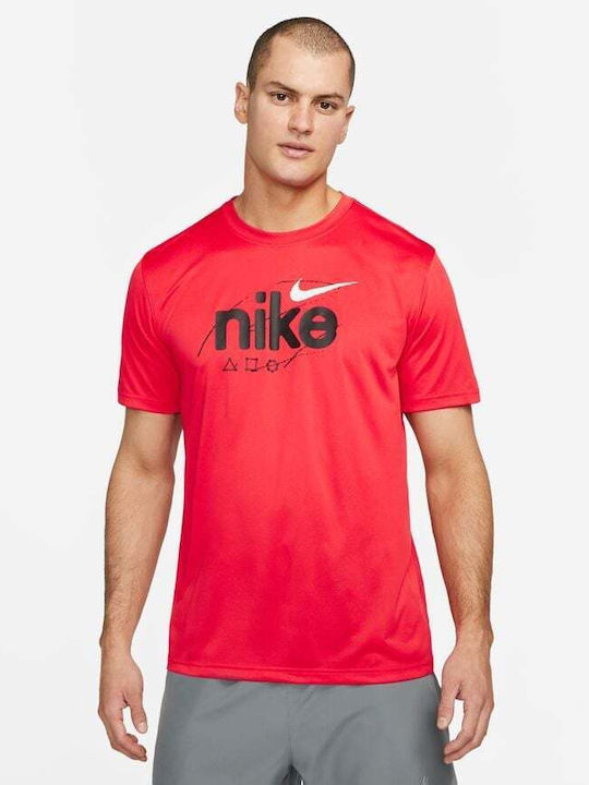 Nike Wild Clash Bărbați T-shirt Sportiv cu Mânecă Scurtă Dri-Fit Roșu