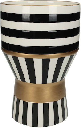 JK Home Decoration Саксия Керамика Бял 15.9x15.9x23.8εκ.