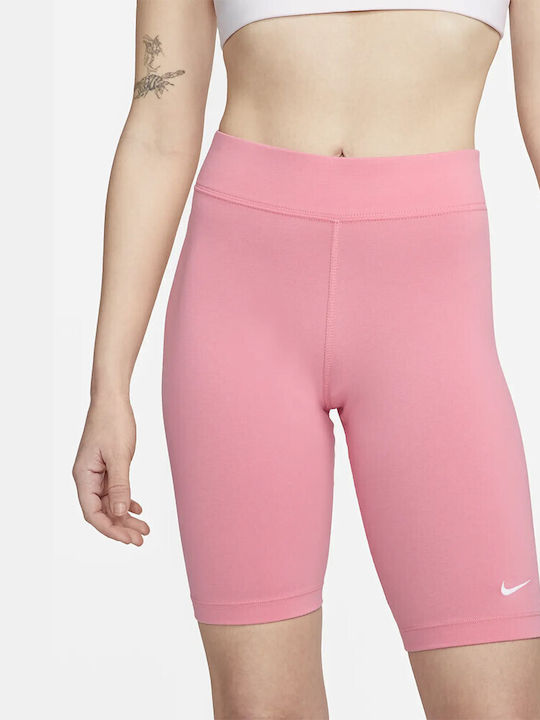 Nike Γυναικείο Ποδηλατικό Κολάν Ψηλόμεσο Ροζ