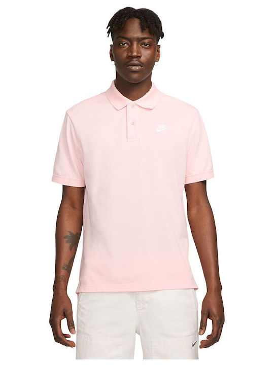 Polo Herrenbluse Kurzarm Rosa