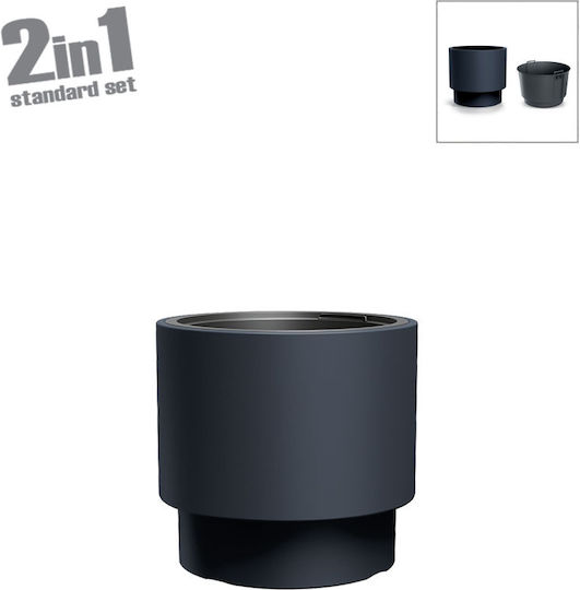 Marhome Heos Саксия Пластмаса Черен 29.8x29.8x28εκ.