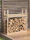 vidaXL Wooden Box Wood Storage 110x35x108.5cm Beige