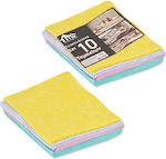 TnS Cleaning Cloths with Microfibers General Use Multicolour 30x33cm 10pcs