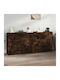vidaXL Kommode Für Schlafzimmer Holzschatten Rauch Eiche Mit 6 Schubladen 160x33x70cm