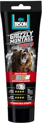 Bison Grizzly Μονταζόκολλα Λευκή 250gr