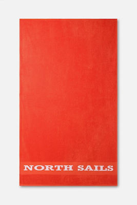 North Sails Beach Towel Cotton Orange 170x100cm.