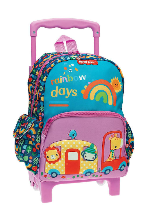 Fisher Price Rainbow School Bag Trolley Kindergarten Multicolored