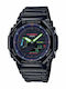 Casio Αναλογικό/Ψηφιακό Ανδρικό Ρολόι 45mm Μπαταρίας με Μαύρο Καουτσούκ Λουράκι