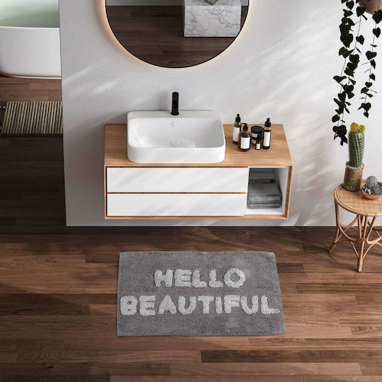 Das Home Bath Mat Cotton 0672 420750800672 Gray 50x80cm