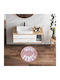 Das Home Badematte Baumwolle Rund 0681 420760900681 White, Pink 60x60cm