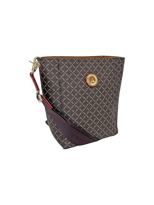 La tour Eiffel Din piele Geantă de damă Crossbody Maro