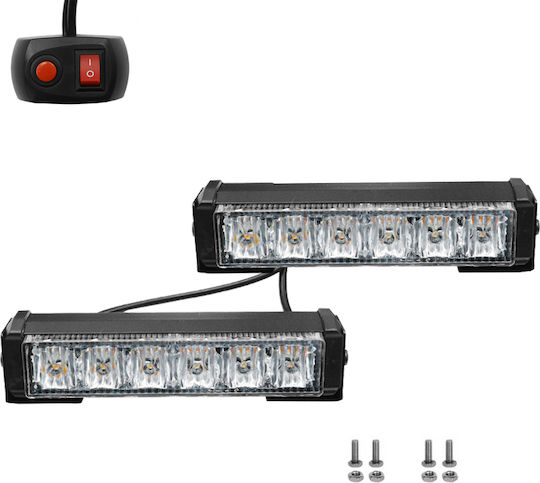 Factory Автомобилен фар LED 12 / 24V 45см с Бял / Оранжев Осветление