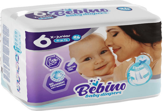 Bebino Памперси с лента № 6 за 18-30kg 24бр