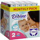 Bebino Πάνες με Αυτοκόλλητο Mini Monthly Pack No. 2 για 3-6kg 190τμχ