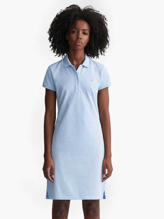 Gant Καλοκαιρινό Mini T-shirt Φόρεμα Γαλάζιο
