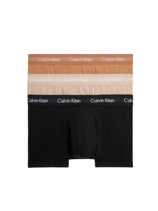 Calvin Klein Herren Boxershorts Black/Beige 3Pa...