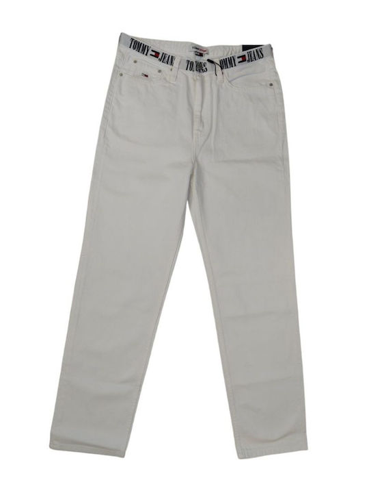 Pantaloni Jeans pentru Bărbați cu Croială Regular Alb