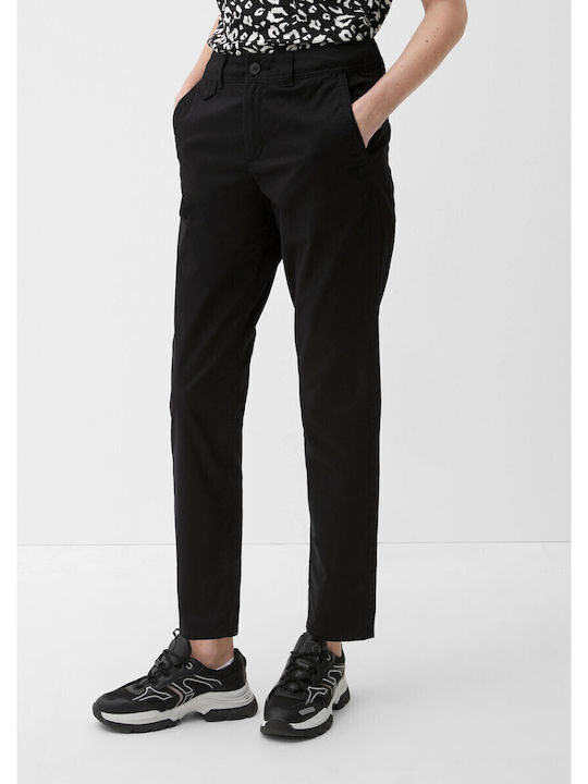 Women's Chino Trousers Regular Fit Black