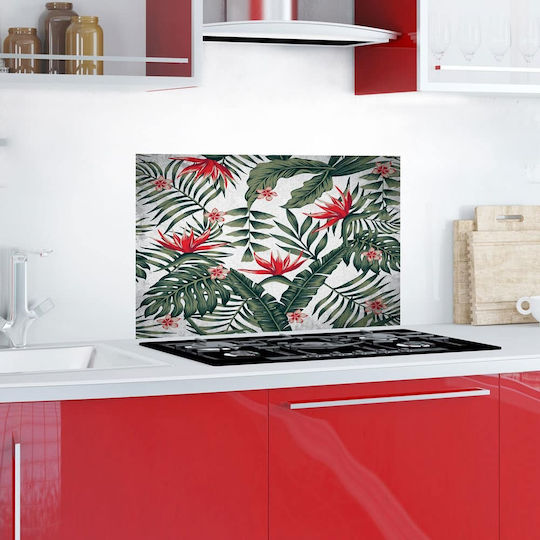 3D Стенен Панел Лепенка Red Flowers Червени 65x47x0.05см