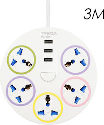 Treqa PL-505-3M Steckdosenleiste 5 Steckdosen mit Kabel 3m Vereinigtes Königreich (Typ G) Treqa PL-505-3M Steckdosenleiste 5 Steckdosen mit Kabel 3m Vereinigtes Königreich (Typ G)