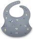 Noui Noui Wild Ocean Waterproof Bib Silicone with Button & Pocket Light Blue for 4 m+
