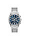 GC Watches Ανδρικό Ρολόι 41mm Χρονογράφος Μπαταρίας με Ασημί Μεταλλικό Μπρασελέ