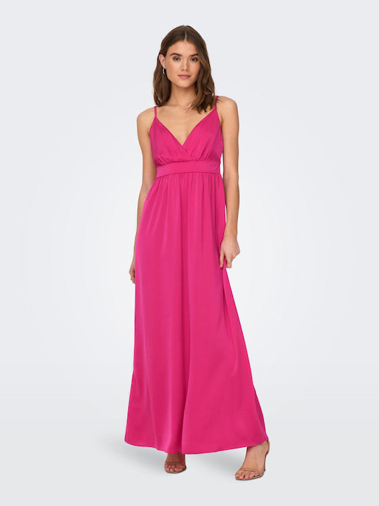 Sommer Maxi Kleid für Hochzeit / Taufe Fuchsie