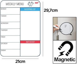 Madrid Papel Magnetic Hanging Dry Erase Board Εβδομαδιαίο Πλάνο 21x30cm