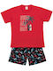 Minerva Kids' Pajamas Summer Cotton Red