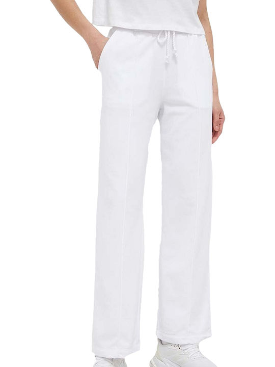 DKNY Women's Fabric Capri Trousers with Elastic White